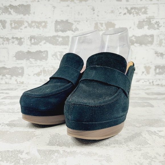 NEW Splendid Vina Black Suede Platform Loafer Clogs C1017 - Picture 2 of 12
